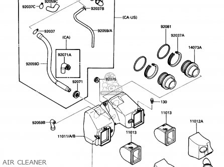 AIR CLEANER - EN450A5 454LTD 1989 USA CALIFORNIA CANADA