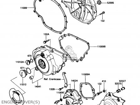 ENGINE COVER(S) - EN450A5 454LTD 1989 USA CALIFORNIA CANADA