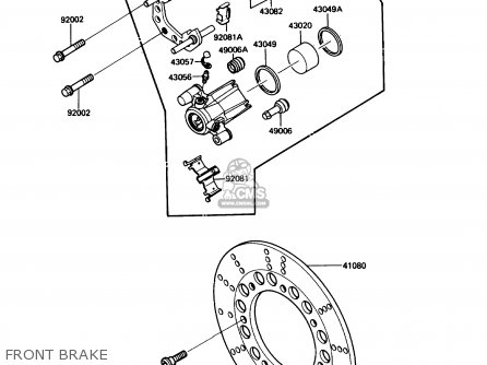 FRONT BRAKE - EN450A5 454LTD 1989 USA CALIFORNIA CANADA