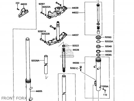 FRONT FORK - EN450A5 454LTD 1989 USA CALIFORNIA CANADA
