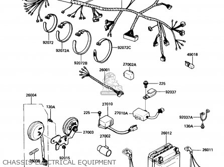 CHASSIS ELECTRICAL EQUIPMENT - EN450A5 454LTD 1989 USA CALIFORNIA CANADA