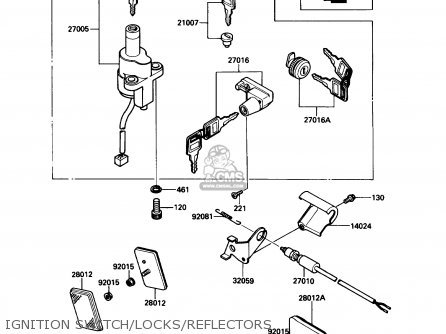 IGNITION SWITCH/LOCKS/REFLECTORS - EN450A5 454LTD 1989 USA CALIFORNIA CANADA