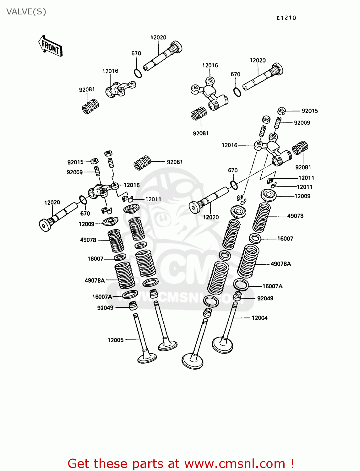 VALVE(S) EN450A5 LTD450 1989 EUROPE UK AR FG IT NR / LIQUID COOLED