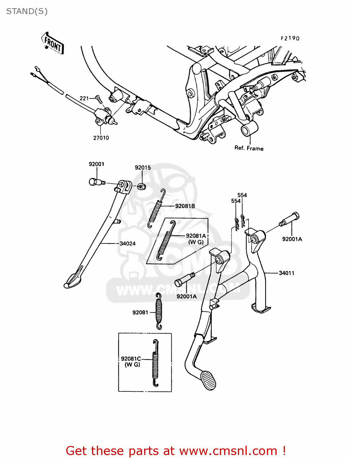 STAND(S) EN450A5 LTD450 1989 EUROPE UK AR FG IT NR / LIQUID COOLED