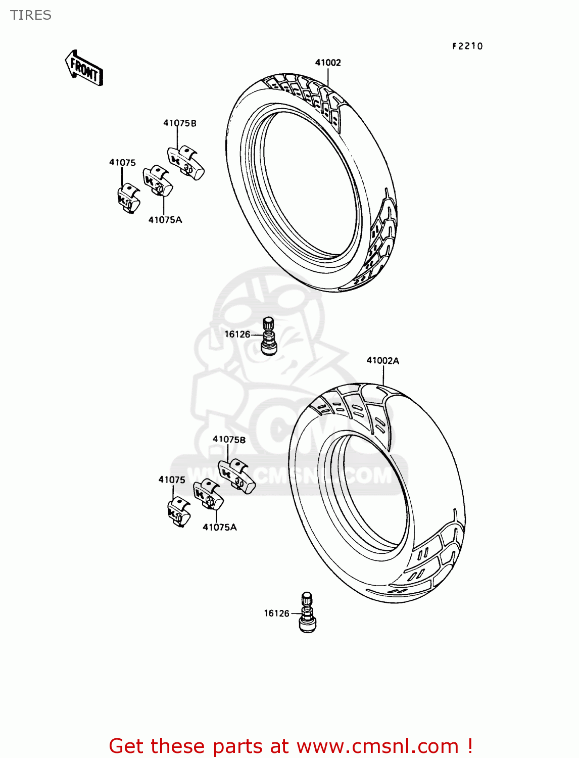 TIRES EN450A5 LTD450 1989 EUROPE UK AR FG IT NR / LIQUID COOLED