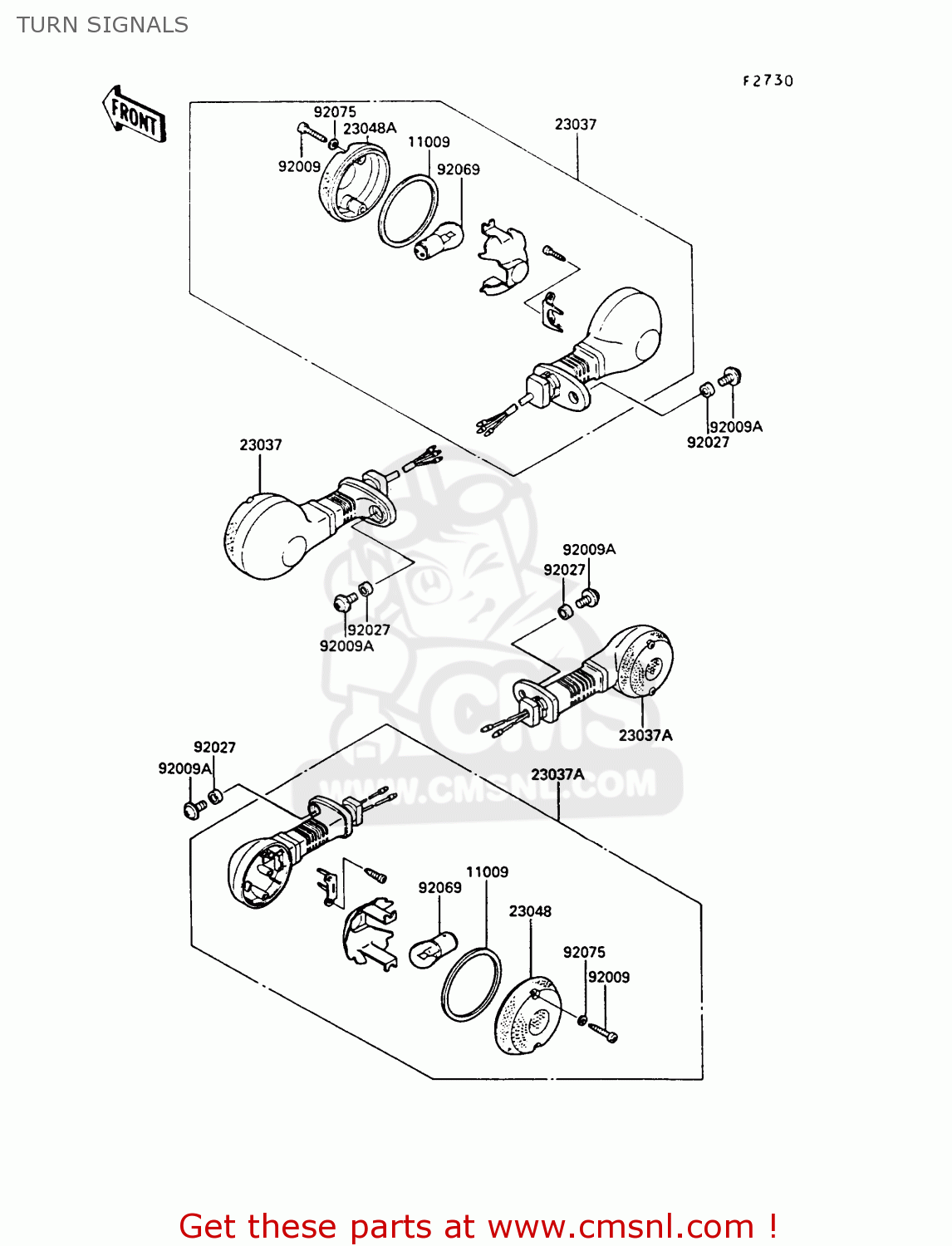 TURN SIGNALS EN450A5 LTD450 1989 EUROPE UK AR FG IT NR / LIQUID COOLED