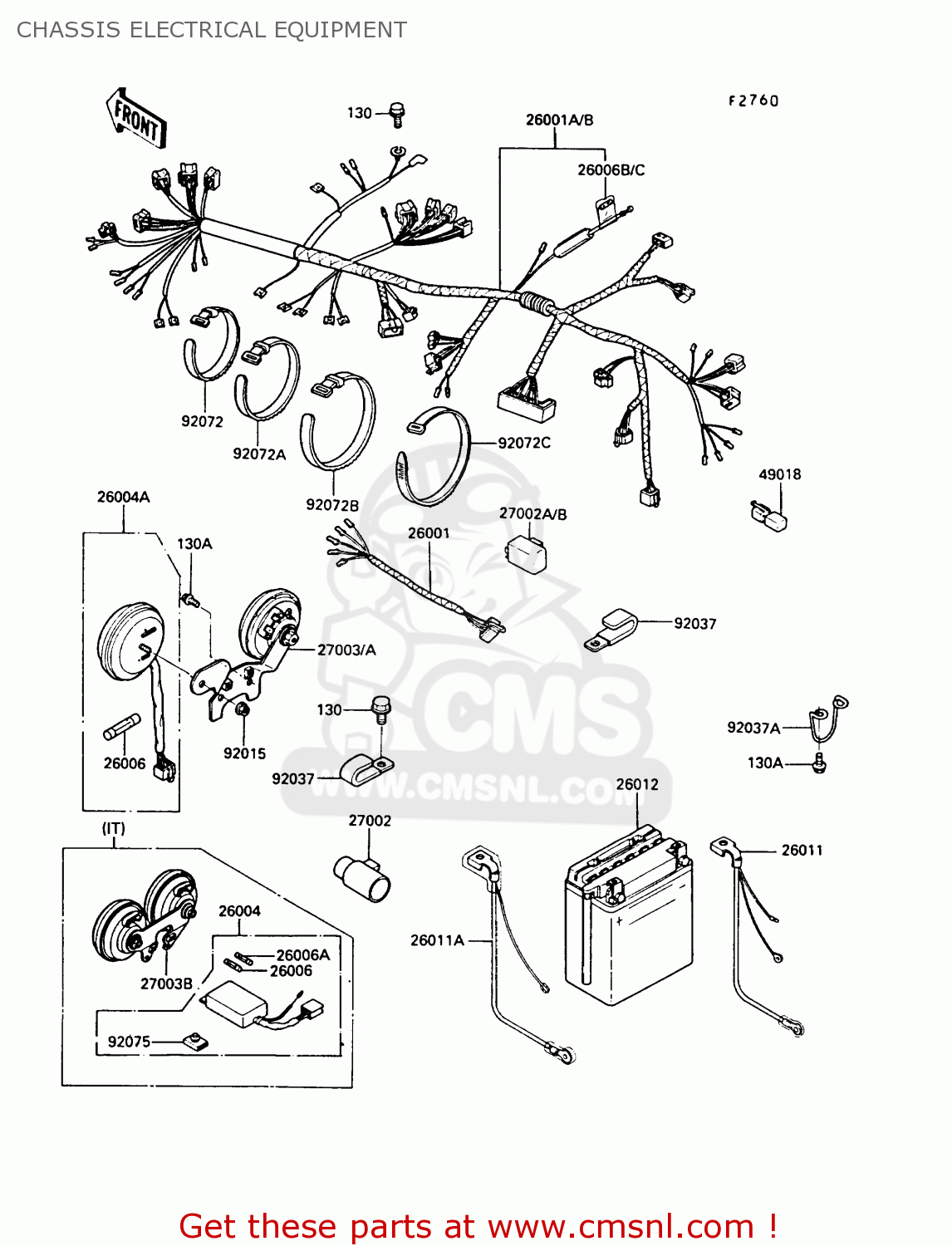 CHASSIS ELECTRICAL EQUIPMENT EN450A5 LTD450 1989 EUROPE UK AR FG IT NR / LIQUID COOLED