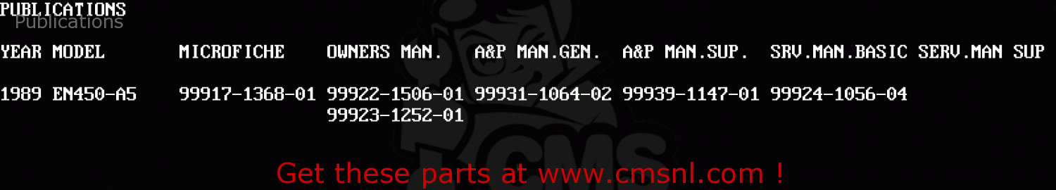 Publications EN450A5 LTD450 1989 EUROPE UK AR FG IT NR / LIQUID COOLED