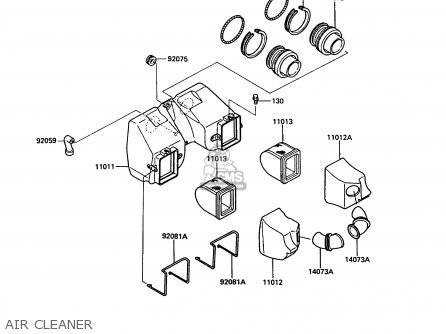AIR CLEANER - EN450A5 LTD450 1989 EUROPE UK AR FG IT NR / LIQUID COOLED