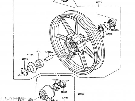 FRONT HUB - EN450A5 LTD450 1989 EUROPE UK AR FG IT NR / LIQUID COOLED