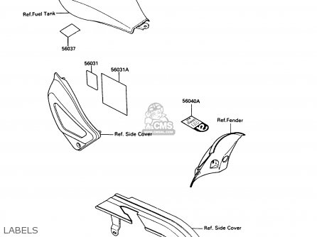 LABELS - EN450A5 LTD450 1989 EUROPE UK AR FG IT NR / LIQUID COOLED