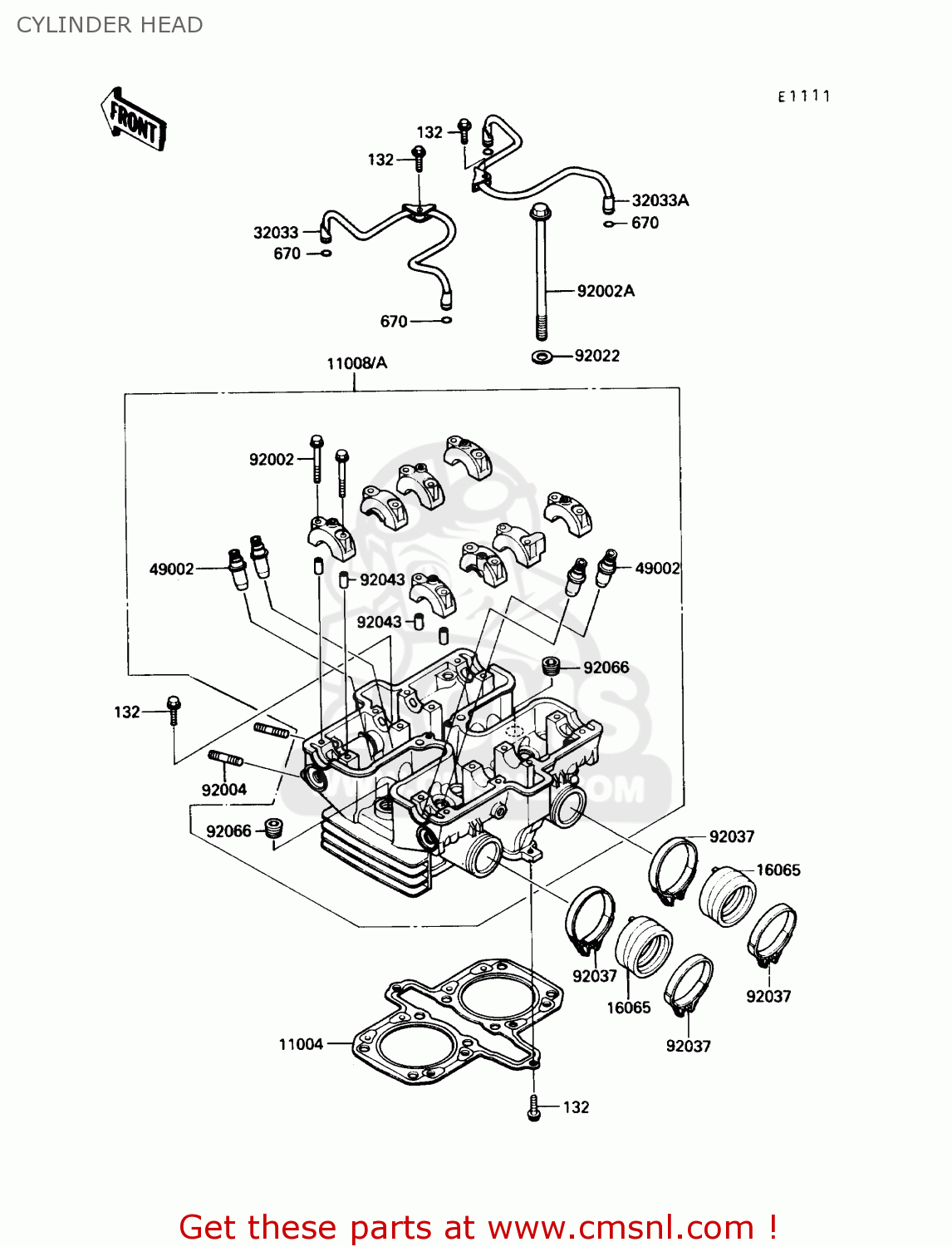 CYLINDER HEAD EN450A6 454LTD 1990 USA CALIFORNIA CANADA