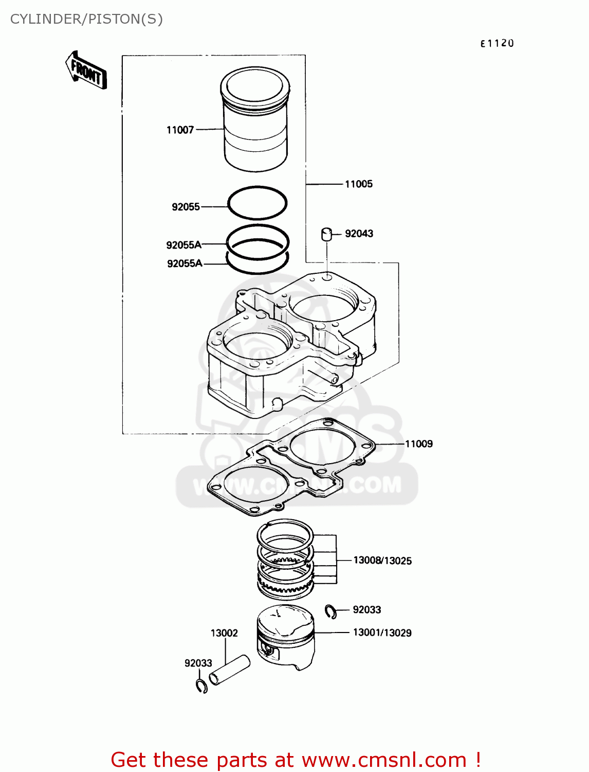 CYLINDER/PISTON(S) EN450A6 454LTD 1990 USA CALIFORNIA CANADA