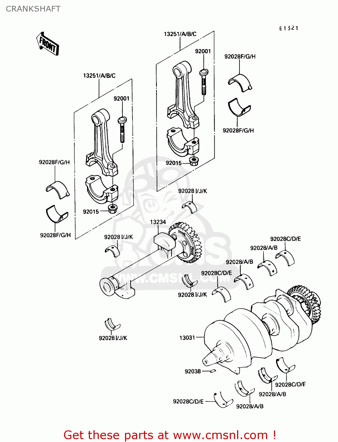 CRANKSHAFT EN450A6 454LTD 1990 USA CALIFORNIA CANADA
