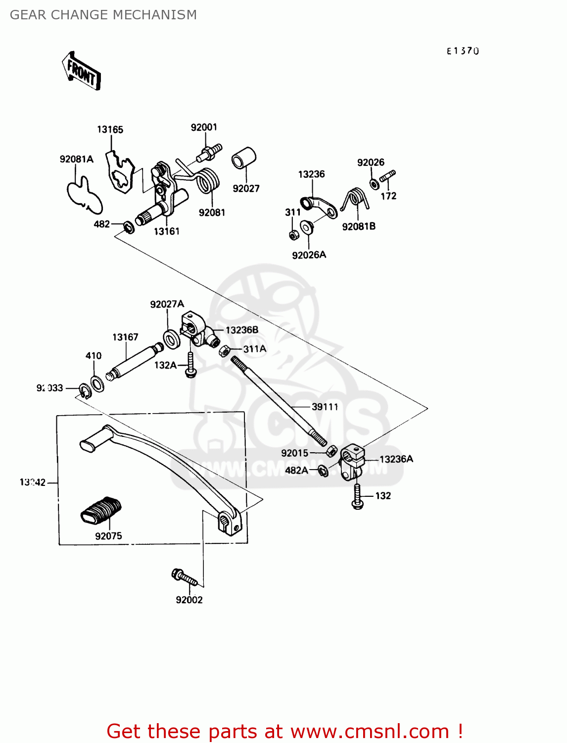 GEAR CHANGE MECHANISM EN450A6 454LTD 1990 USA CALIFORNIA CANADA