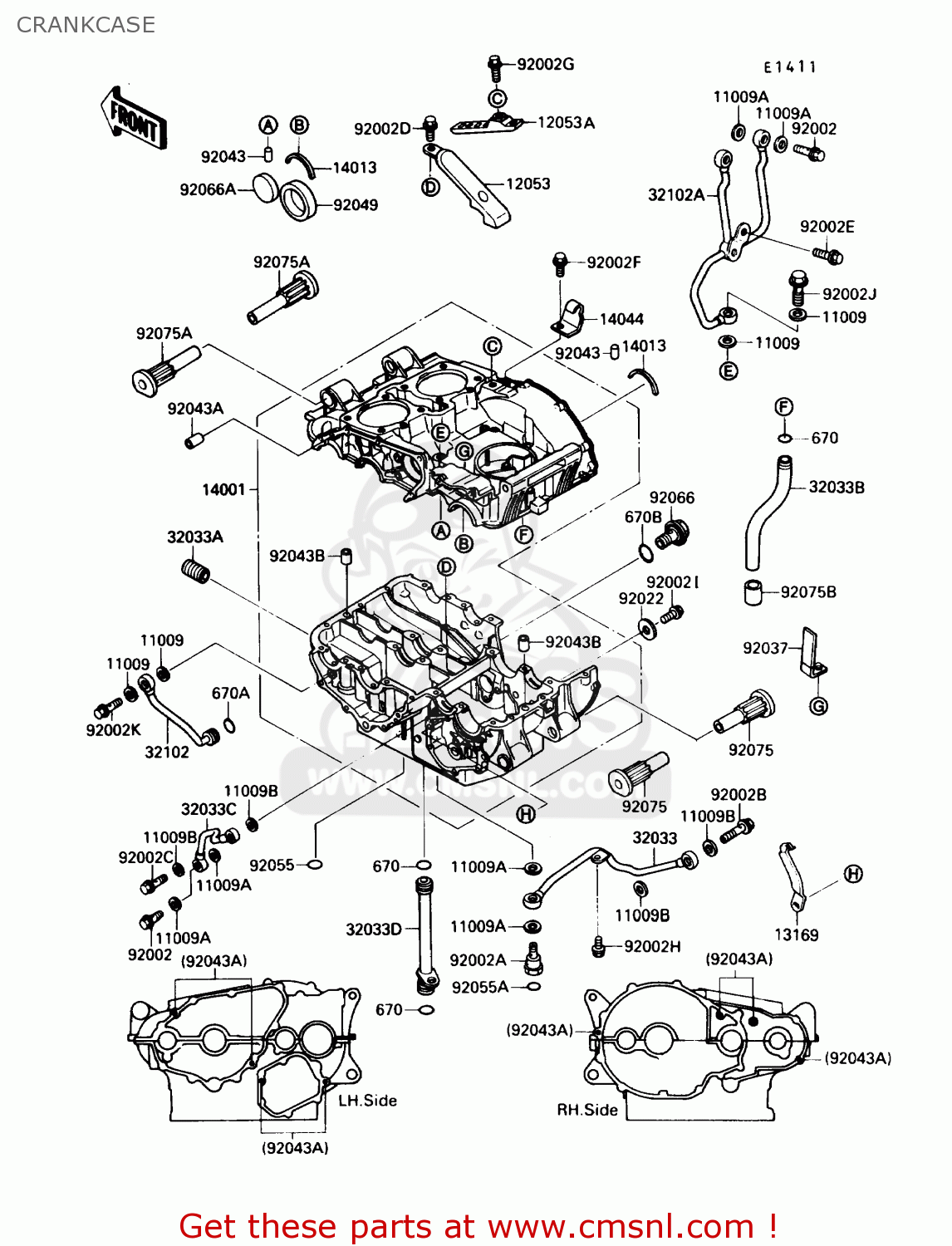 CRANKCASE EN450A6 454LTD 1990 USA CALIFORNIA CANADA