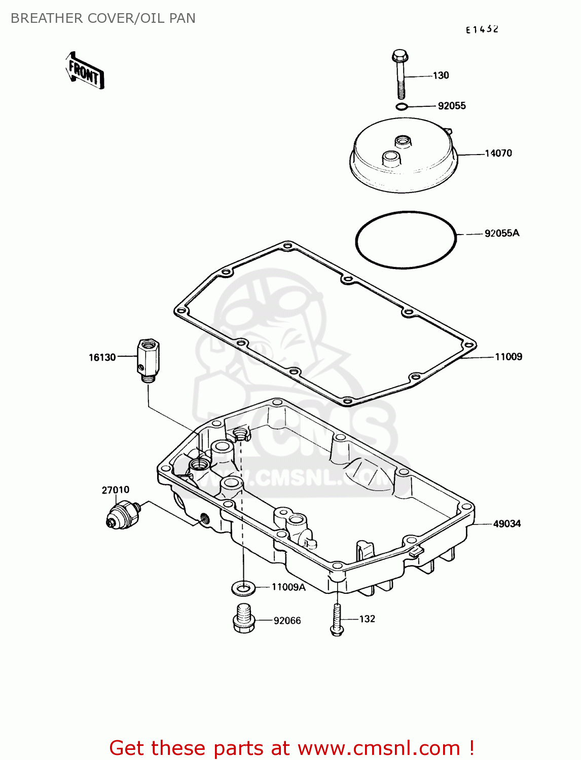 BREATHER COVER/OIL PAN EN450A6 454LTD 1990 USA CALIFORNIA CANADA