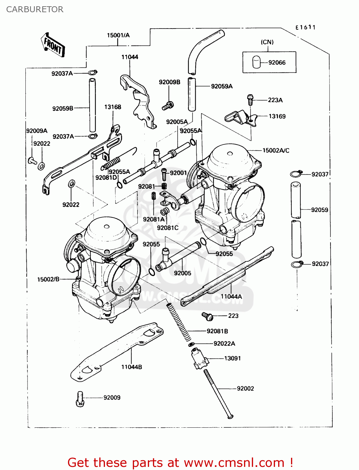 CARBURETOR EN450A6 454LTD 1990 USA CALIFORNIA CANADA
