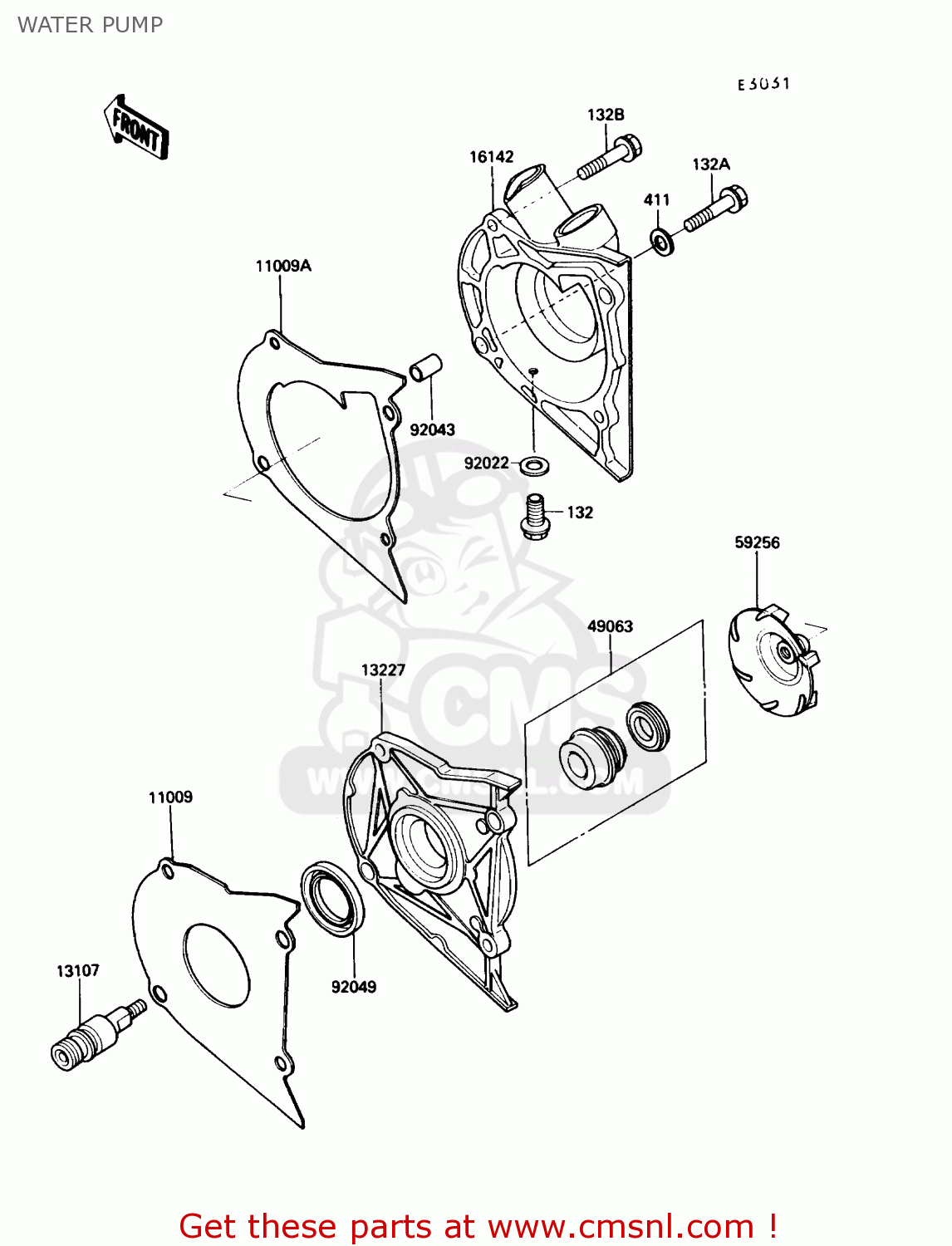 WATER PUMP EN450A6 454LTD 1990 USA CALIFORNIA CANADA