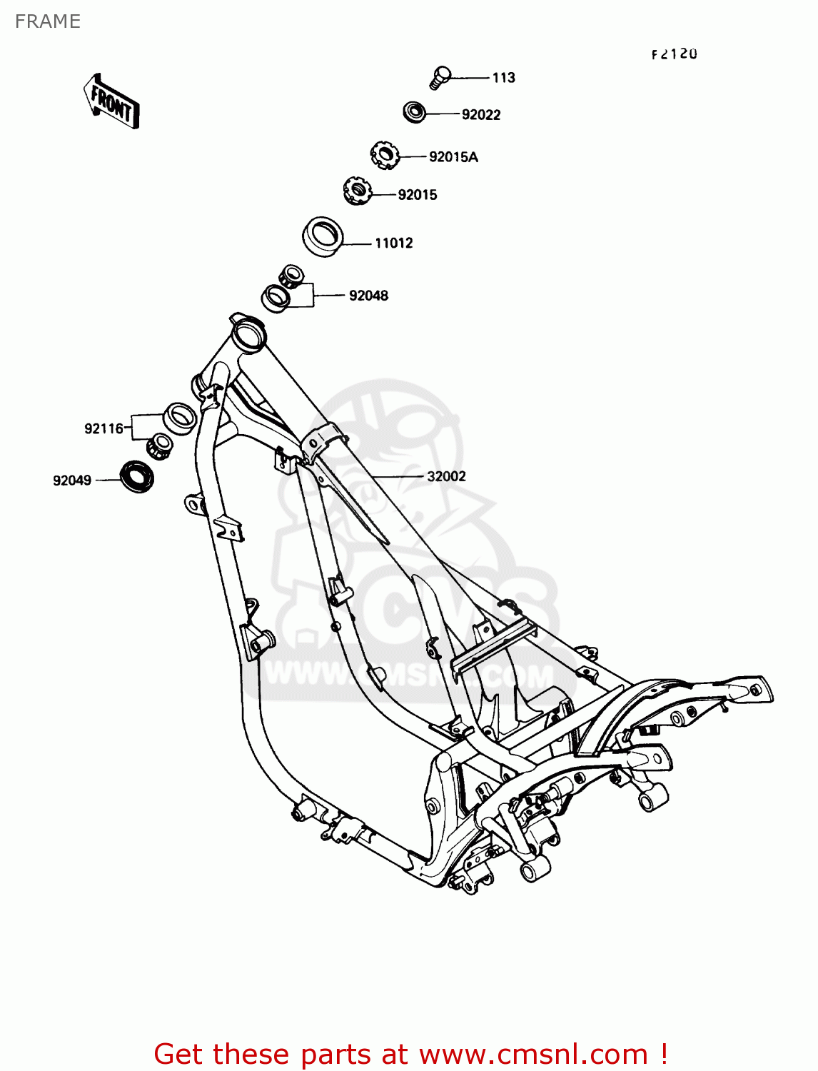 FRAME EN450A6 454LTD 1990 USA CALIFORNIA CANADA