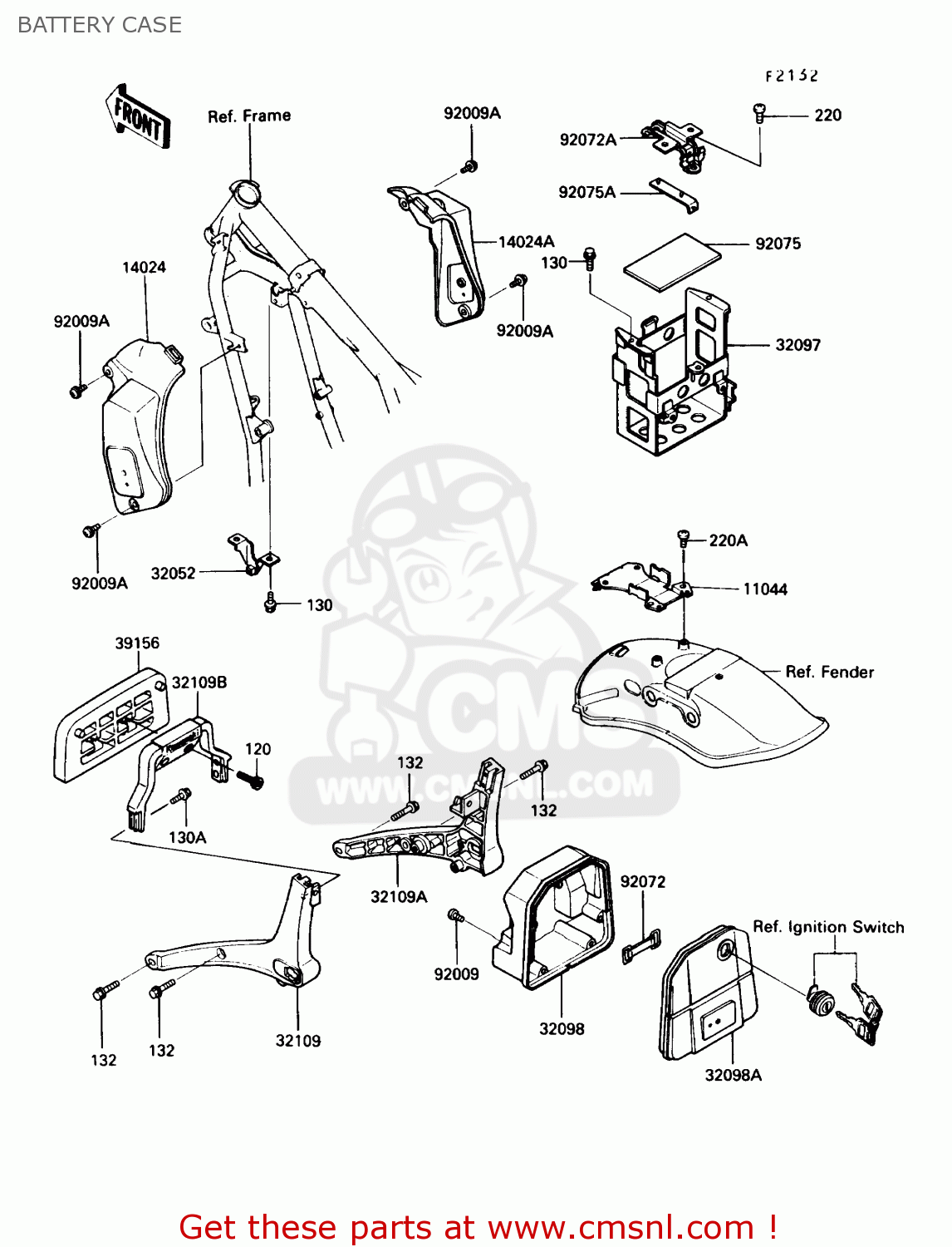BATTERY CASE EN450A6 454LTD 1990 USA CALIFORNIA CANADA