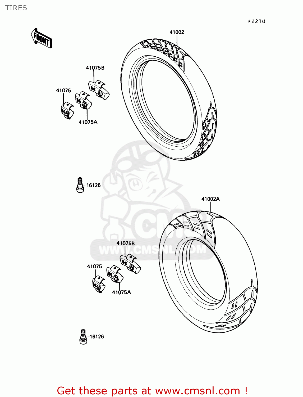 TIRES EN450A6 454LTD 1990 USA CALIFORNIA CANADA