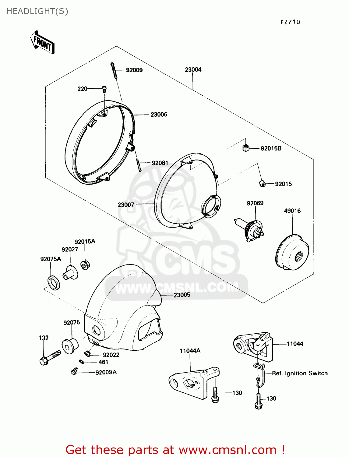 HEADLIGHT(S) EN450A6 454LTD 1990 USA CALIFORNIA CANADA