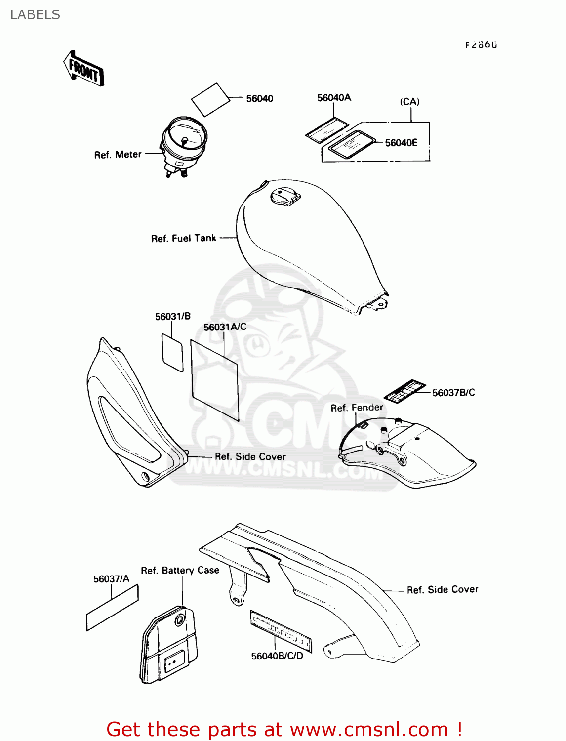 LABELS EN450A6 454LTD 1990 USA CALIFORNIA CANADA