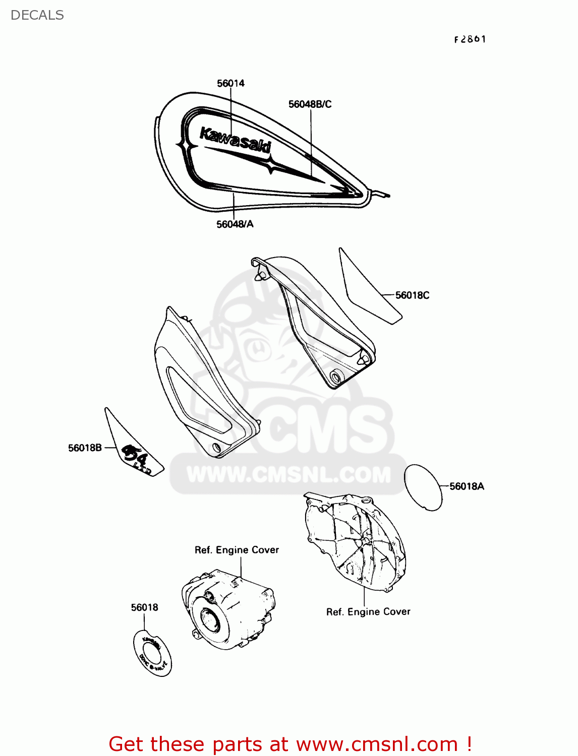 DECALS EN450A6 454LTD 1990 USA CALIFORNIA CANADA