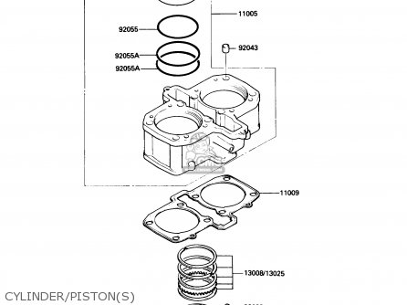 CYLINDER/PISTON(S) - EN450A6 454LTD 1990 USA CALIFORNIA CANADA