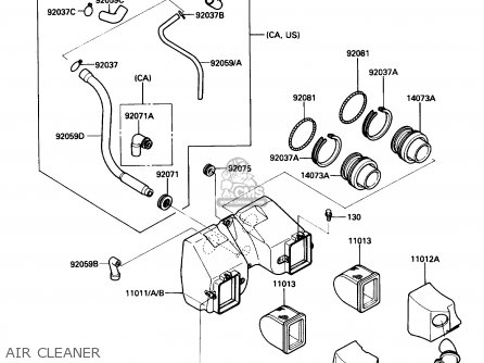 AIR CLEANER - EN450A6 454LTD 1990 USA CALIFORNIA CANADA