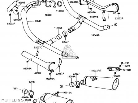 MUFFLER(S) - EN450A6 454LTD 1990 USA CALIFORNIA CANADA