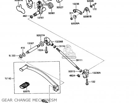 GEAR CHANGE MECHANISM - EN450A6 454LTD 1990 USA CALIFORNIA CANADA
