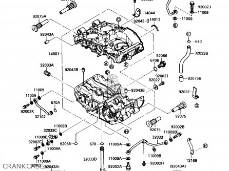 CRANKCASE - EN450A6 454LTD 1990 USA CALIFORNIA CANADA