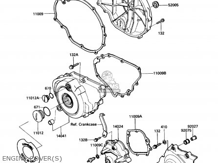 ENGINE COVER(S) - EN450A6 454LTD 1990 USA CALIFORNIA CANADA