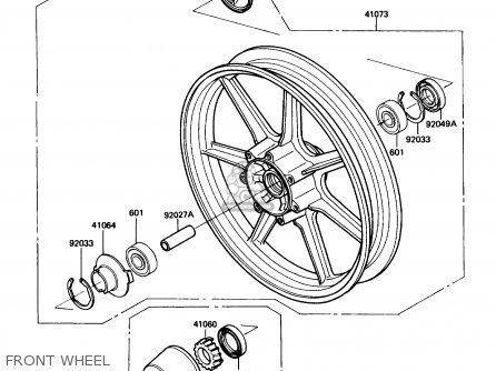 FRONT WHEEL - EN450A6 454LTD 1990 USA CALIFORNIA CANADA