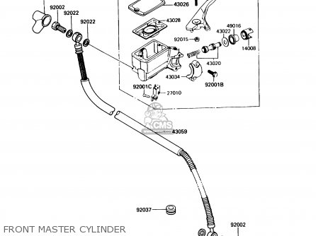 FRONT MASTER CYLINDER - EN450A6 454LTD 1990 USA CALIFORNIA CANADA