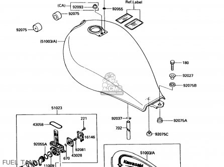 FUEL TANK - EN450A6 454LTD 1990 USA CALIFORNIA CANADA