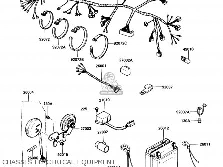CHASSIS ELECTRICAL EQUIPMENT - EN450A6 454LTD 1990 USA CALIFORNIA CANADA