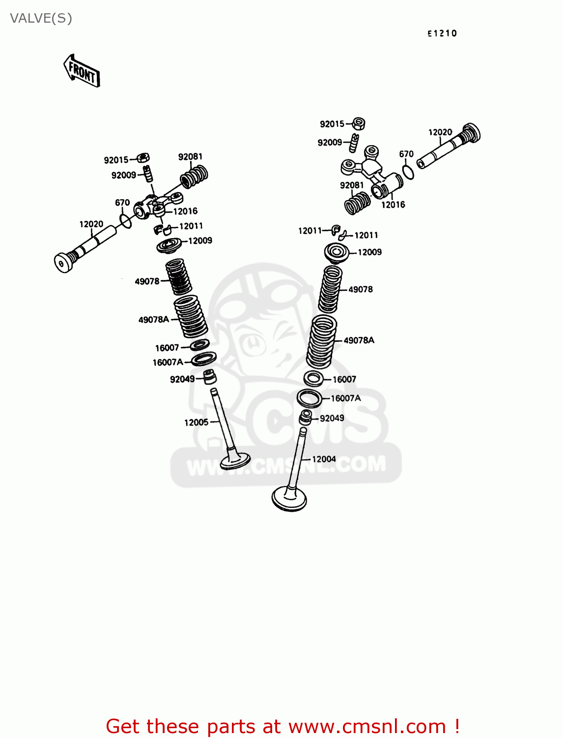 VALVE(S) EN500A1 1990 EUROPE UK FR AR FG IT NR SD SP ST
