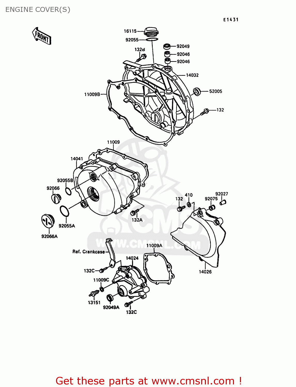 ENGINE COVER(S) EN500A1 1990 EUROPE UK FR AR FG IT NR SD SP ST
