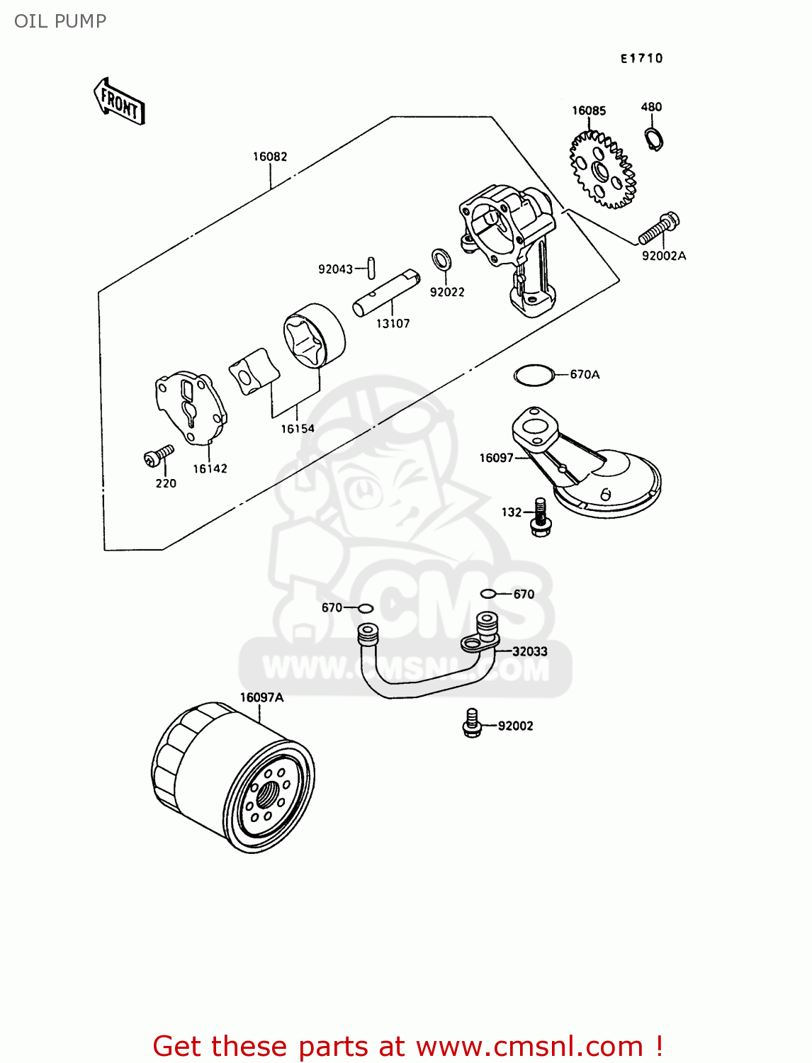 OIL PUMP EN500A1 1990 EUROPE UK FR AR FG IT NR SD SP ST