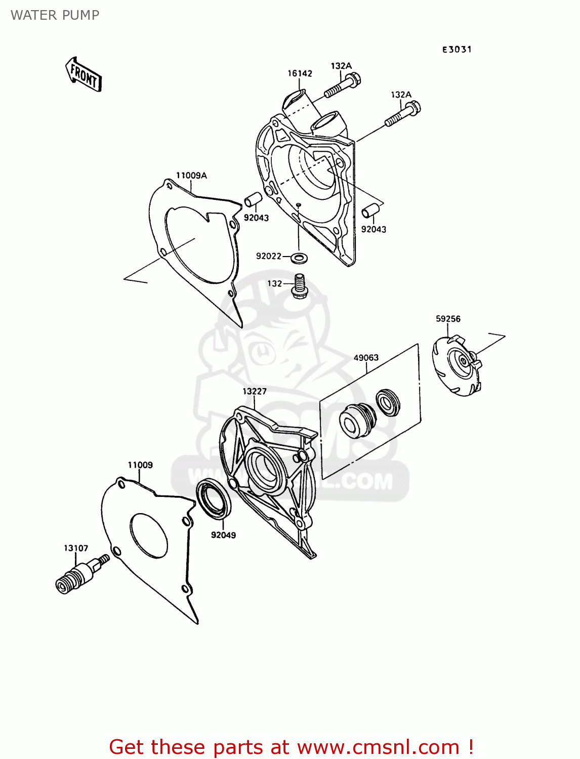 WATER PUMP EN500A1 1990 EUROPE UK FR AR FG IT NR SD SP ST