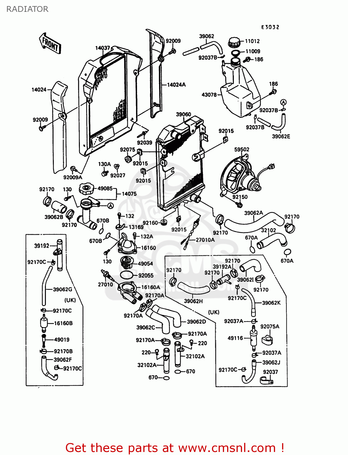 RADIATOR EN500A1 1990 EUROPE UK FR AR FG IT NR SD SP ST