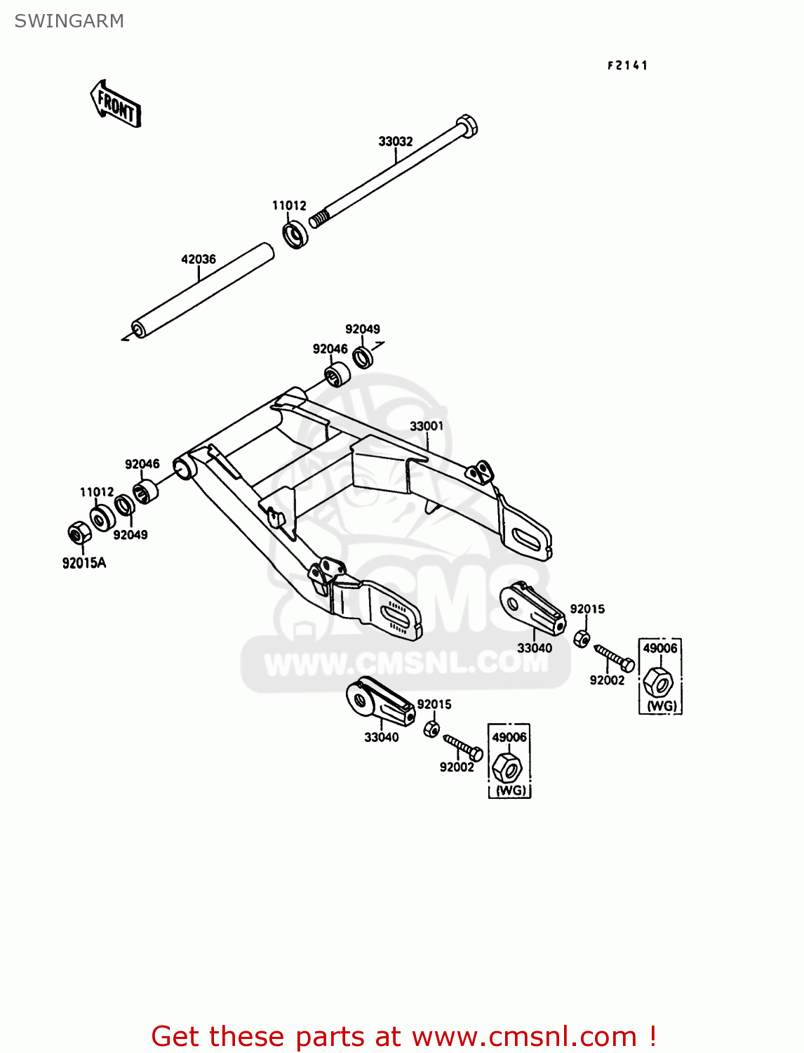 SWINGARM EN500A1 1990 EUROPE UK FR AR FG IT NR SD SP ST
