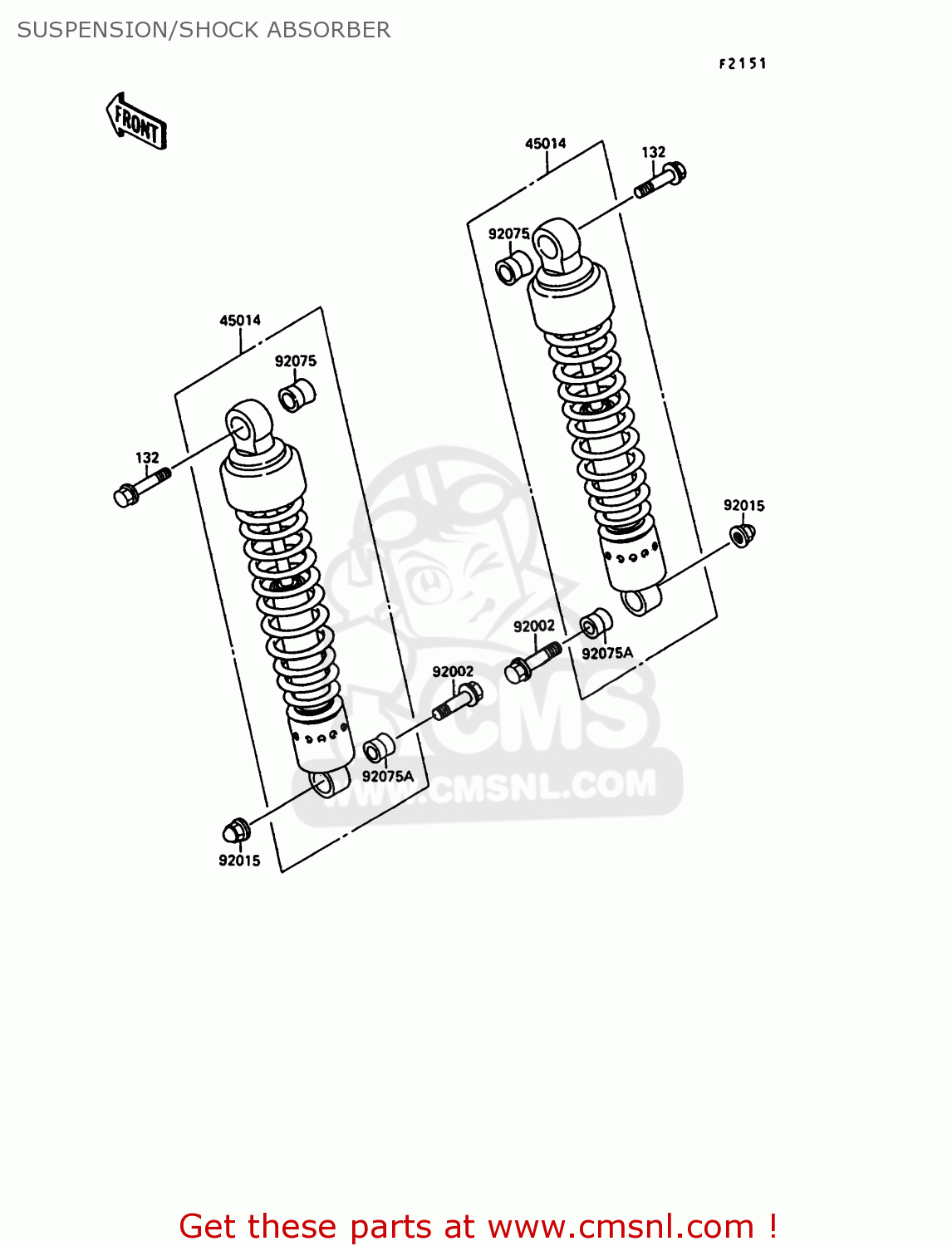 SUSPENSION/SHOCK ABSORBER EN500A1 1990 EUROPE UK FR AR FG IT NR SD SP ST