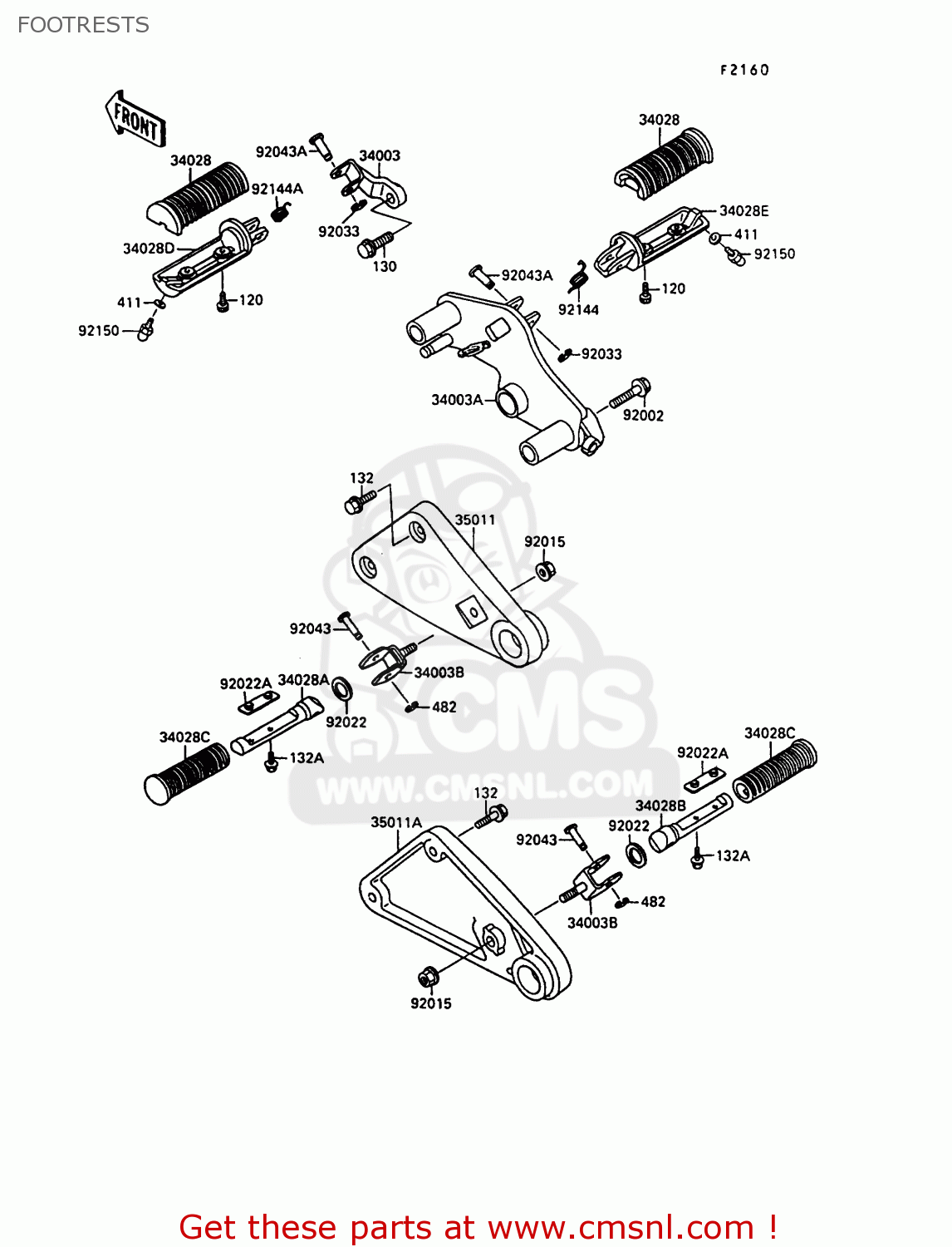 FOOTRESTS EN500A1 1990 EUROPE UK FR AR FG IT NR SD SP ST