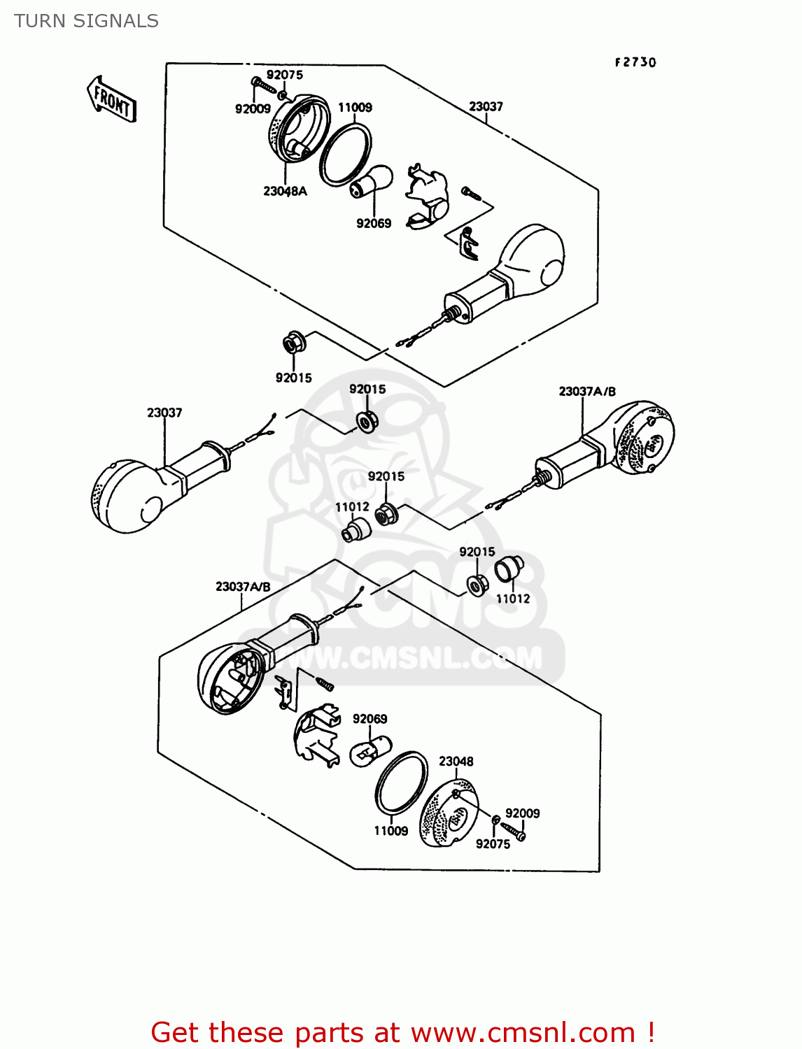 TURN SIGNALS EN500A1 1990 EUROPE UK FR AR FG IT NR SD SP ST
