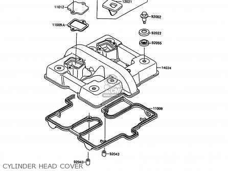 CYLINDER HEAD COVER - EN500A1 1990 EUROPE UK FR AR FG IT NR SD SP ST
