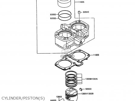CYLINDER/PISTON(S) - EN500A1 1990 EUROPE UK FR AR FG IT NR SD SP ST